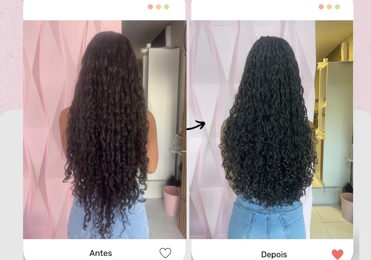 Resultado de Corte Personalizado — forma natural do cacho respeitada após corte a seco